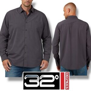 MEN'S 32 DEGREE LONG SLEEVE DRESS SHIRT Size XXL